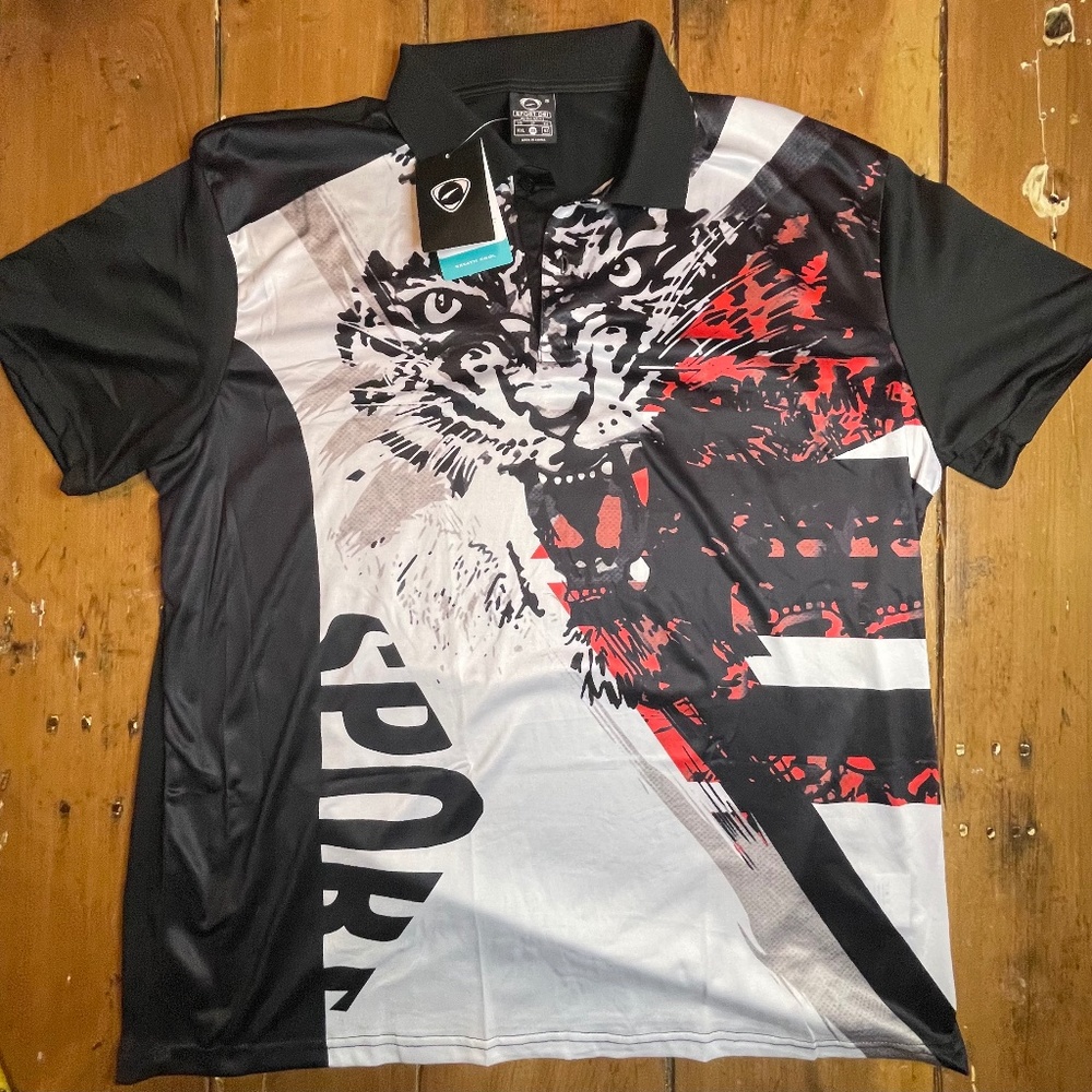 New With Tags Jeansian Men's Sport-Dri Quick Dry Short Sleeve Polo T-Shirt XXL